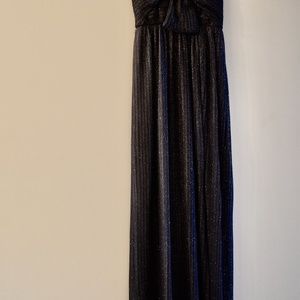 Grey and glitter full length formal dress